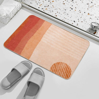 BOHO Contemporary Neutral Tone Modern Art Pastel Pattern  Rapid-Drying Bath Mat
