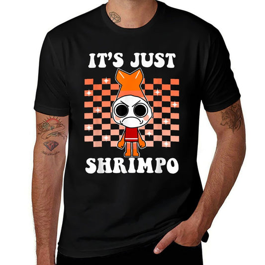 Pebble It's Just Shrimpo Kids Dandy's World Funny  Rolled Sleeves T-Shirt