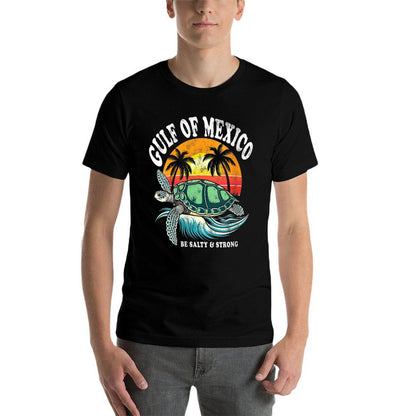 Womens Retro Vintage Turtle Gulf of Mexico Be Salty And Strong  Classic T-Shirt