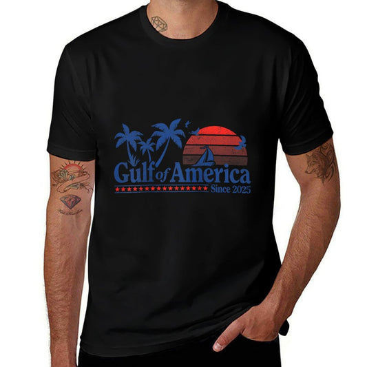 Gulf of US America Shirt Retro Golf of US America Shirt Raglan Baseball Heathered Texture T-Shirt