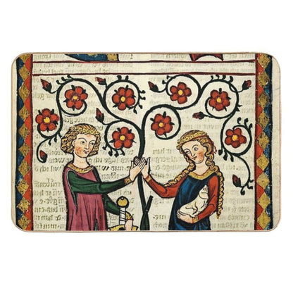 Codex Manesse Bernger Von Horheim Durable Bath Mat