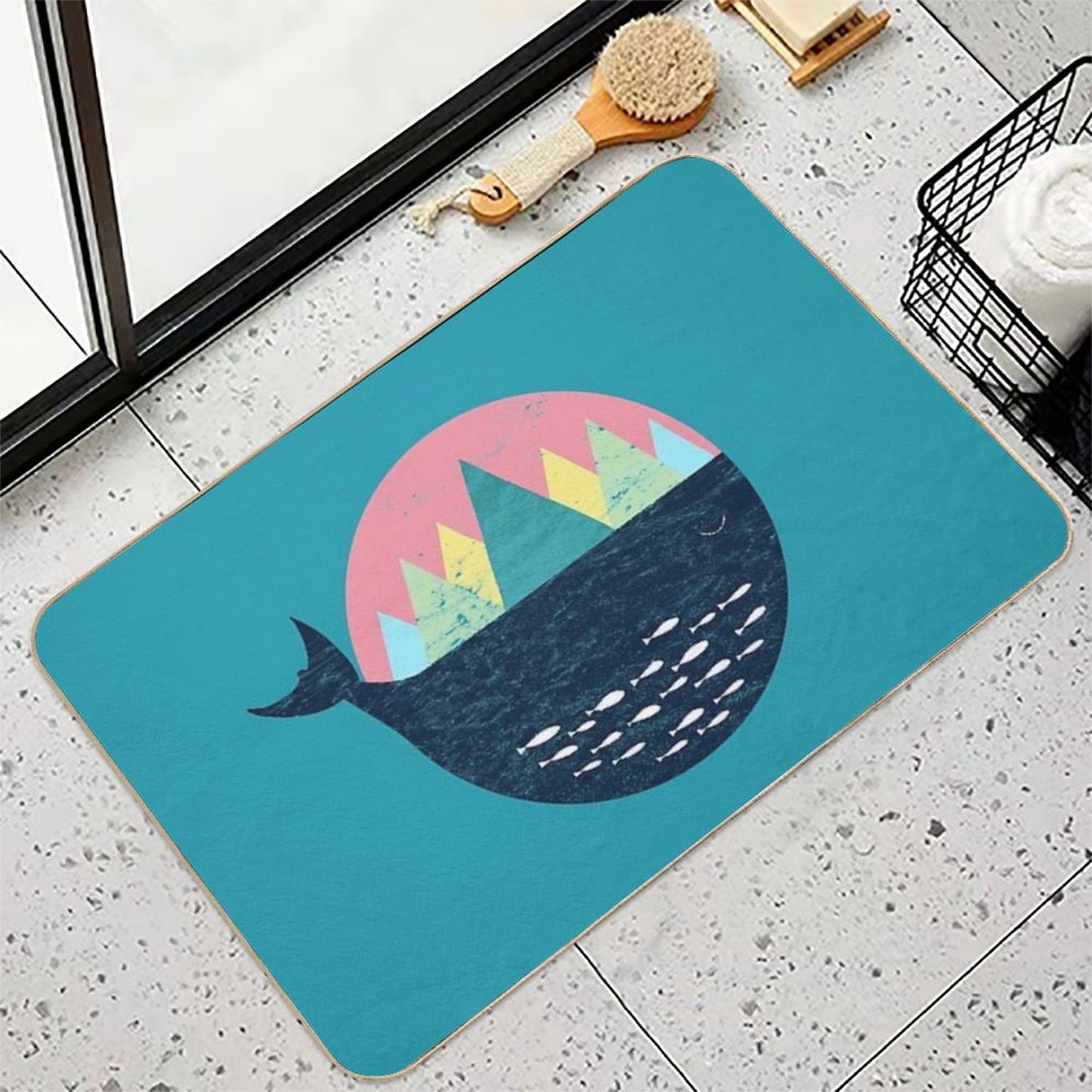 Whale, Fjord, Norway Retro Gift And Souvenir  Versatile Bath Mat