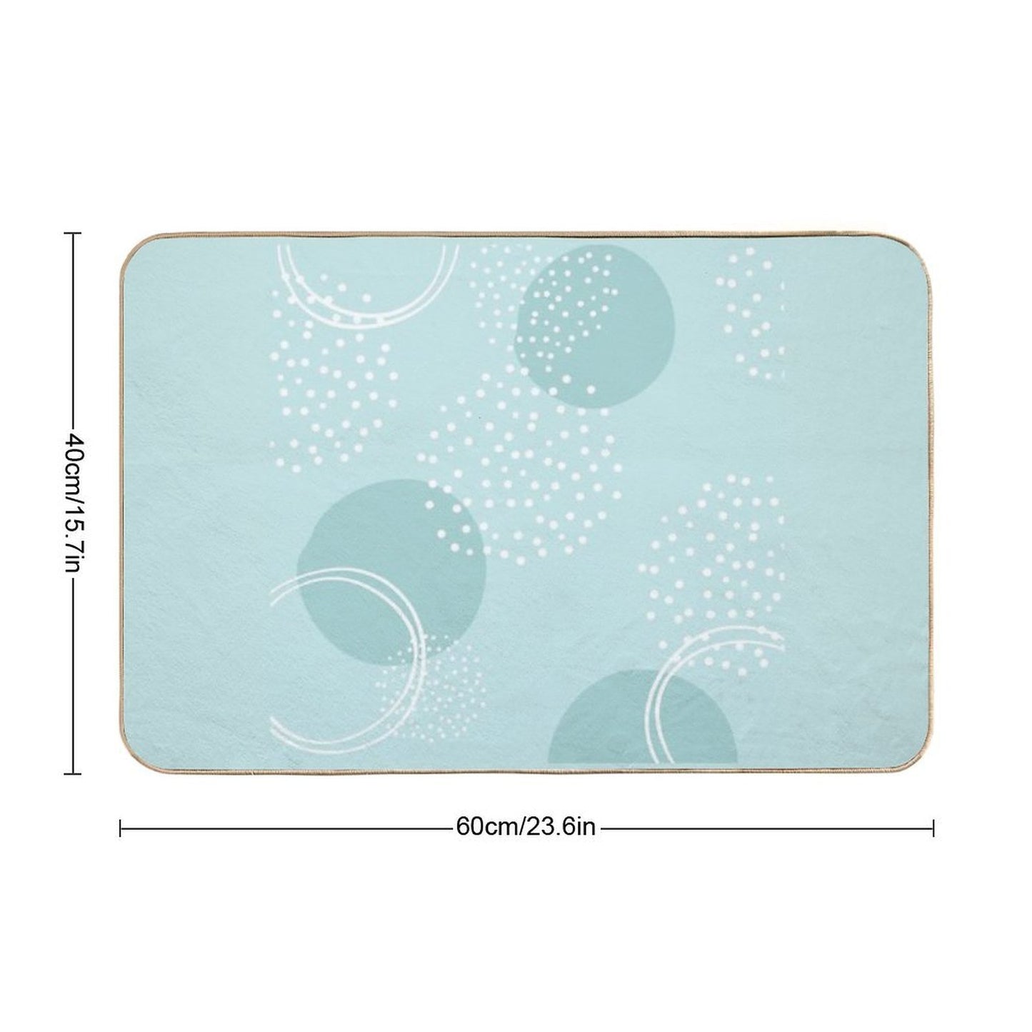 Modern Circles Blue  High-Traffic Bath Mat