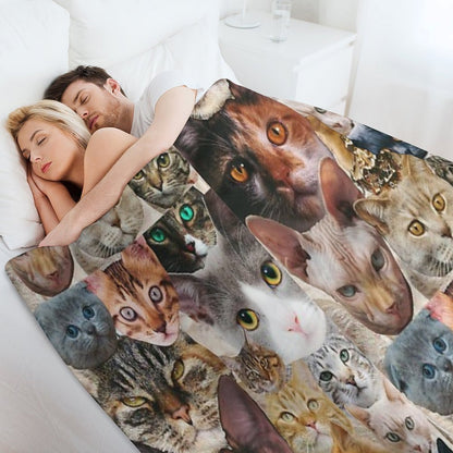 Cat Collage Comfort Throw Blanket