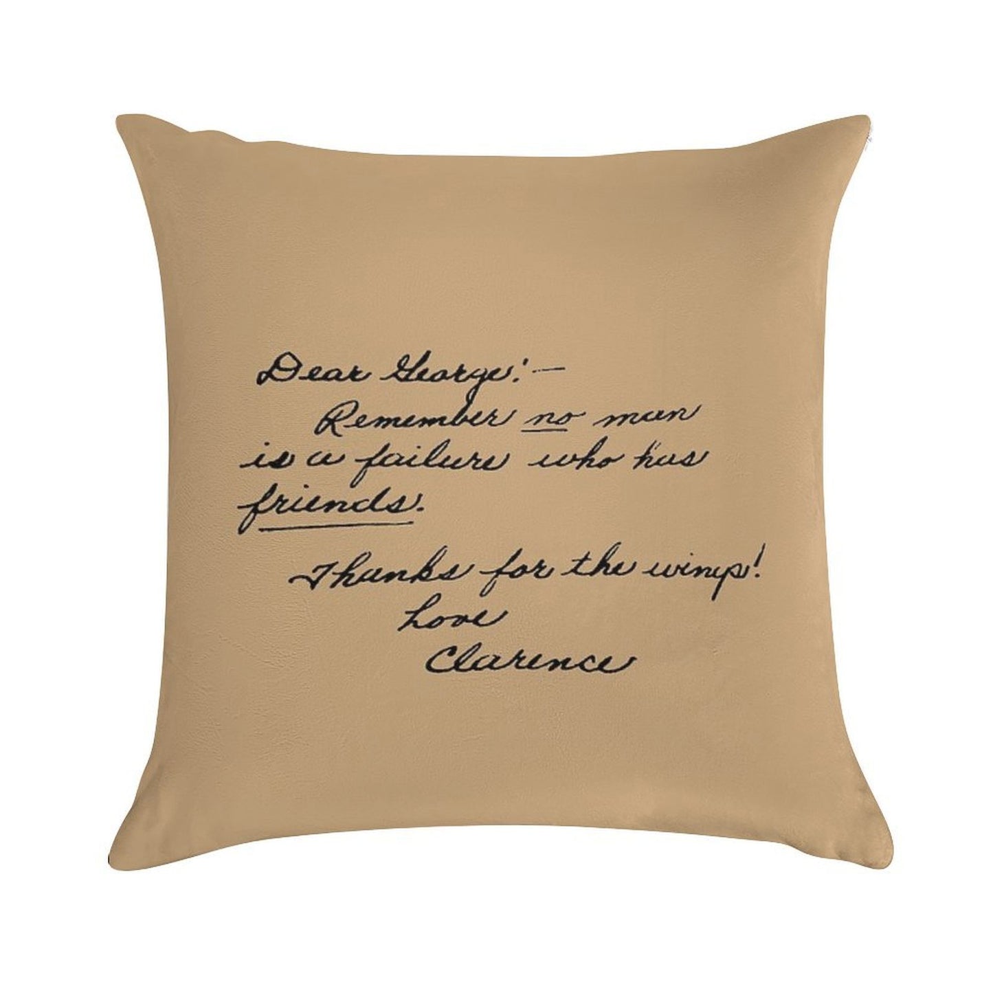 It's A Wonderful Life Movie Quote About Friends Soft Ultra-Soft Texture Throw Pillow