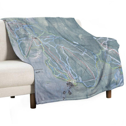 Gore Mountain Resort Trail Map Wrinkle-free Throw Blanket