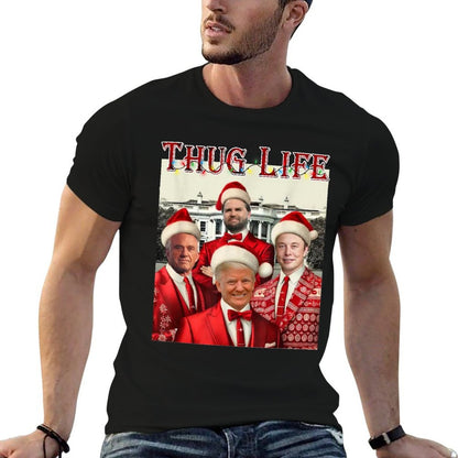 Trump Squad Thug Life Trump Vance Kennedy Elon  Fade-proof Color T-Shirt