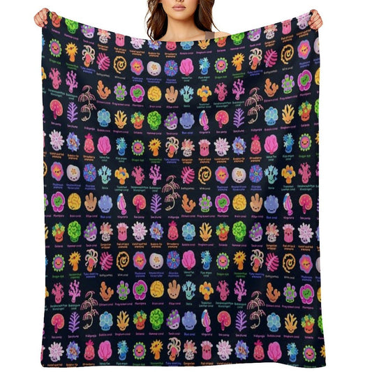 Coral - with Text Eco-conscious Throw Blanket