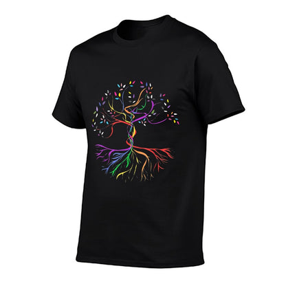 Tree Life Rainbow LGBT Cool Gay Pride Ally Wrinkle-resistant T-Shirt
