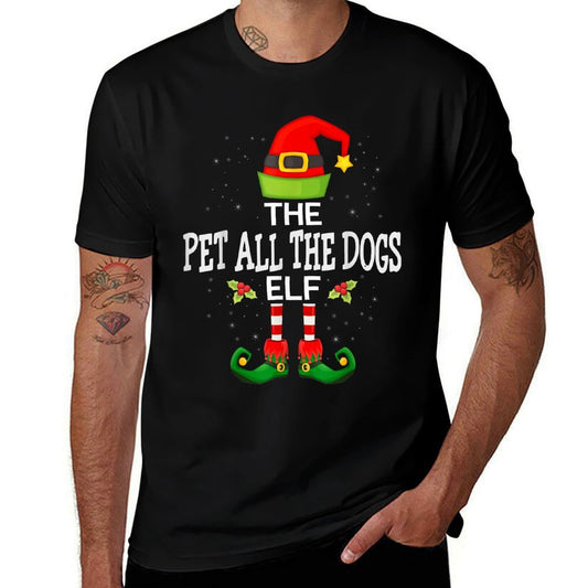 The Pet All The Dogs Elf Christmas Family Matching Pajama  Odor-resistant T-Shirt
