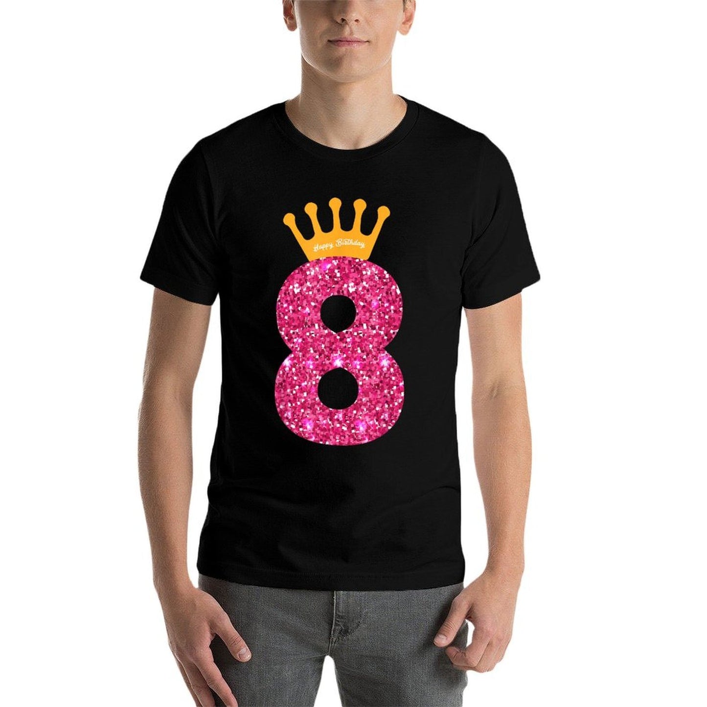 Happy Birthday, Girls 8th Party 8 Years Old Bday  Classic T-Shirt