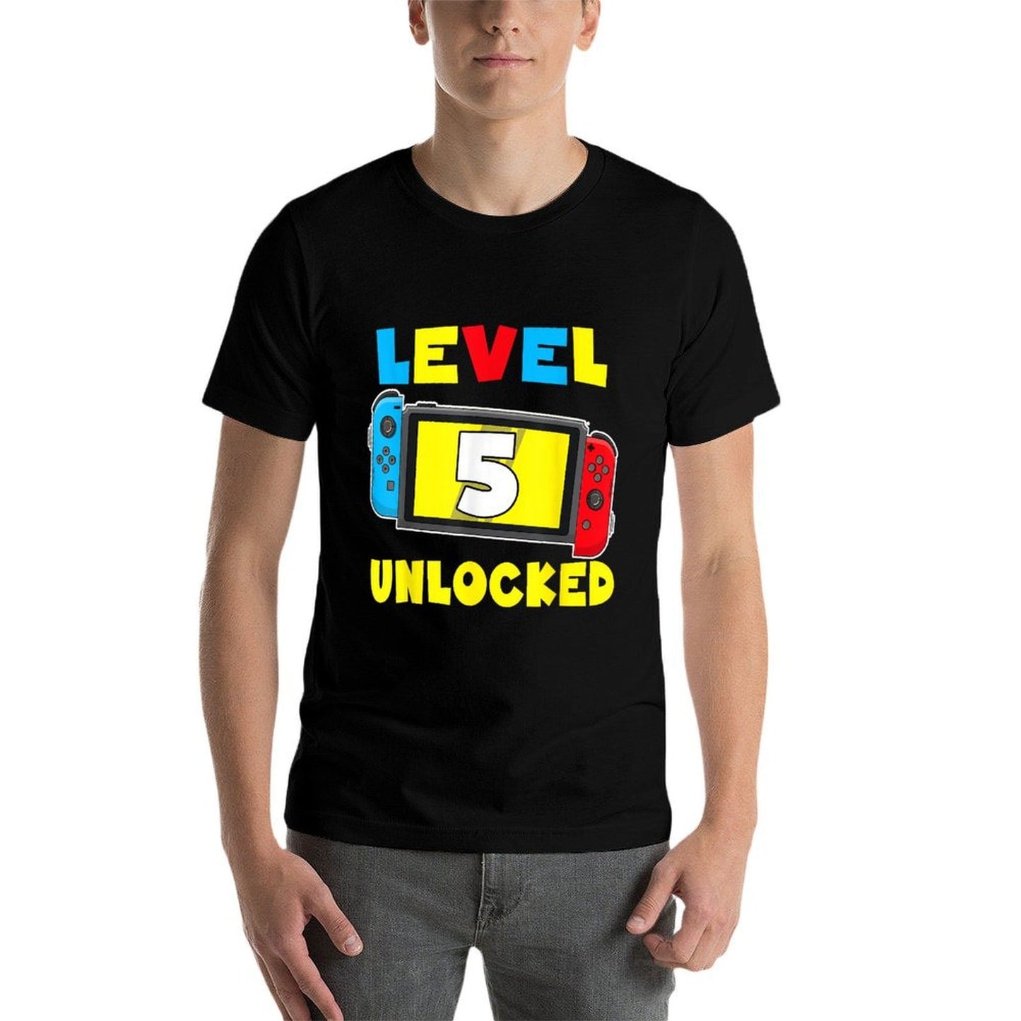 Level 5 Unlocked 5th Birthday Video Game 5 Year Old Comfortable T-Shirt