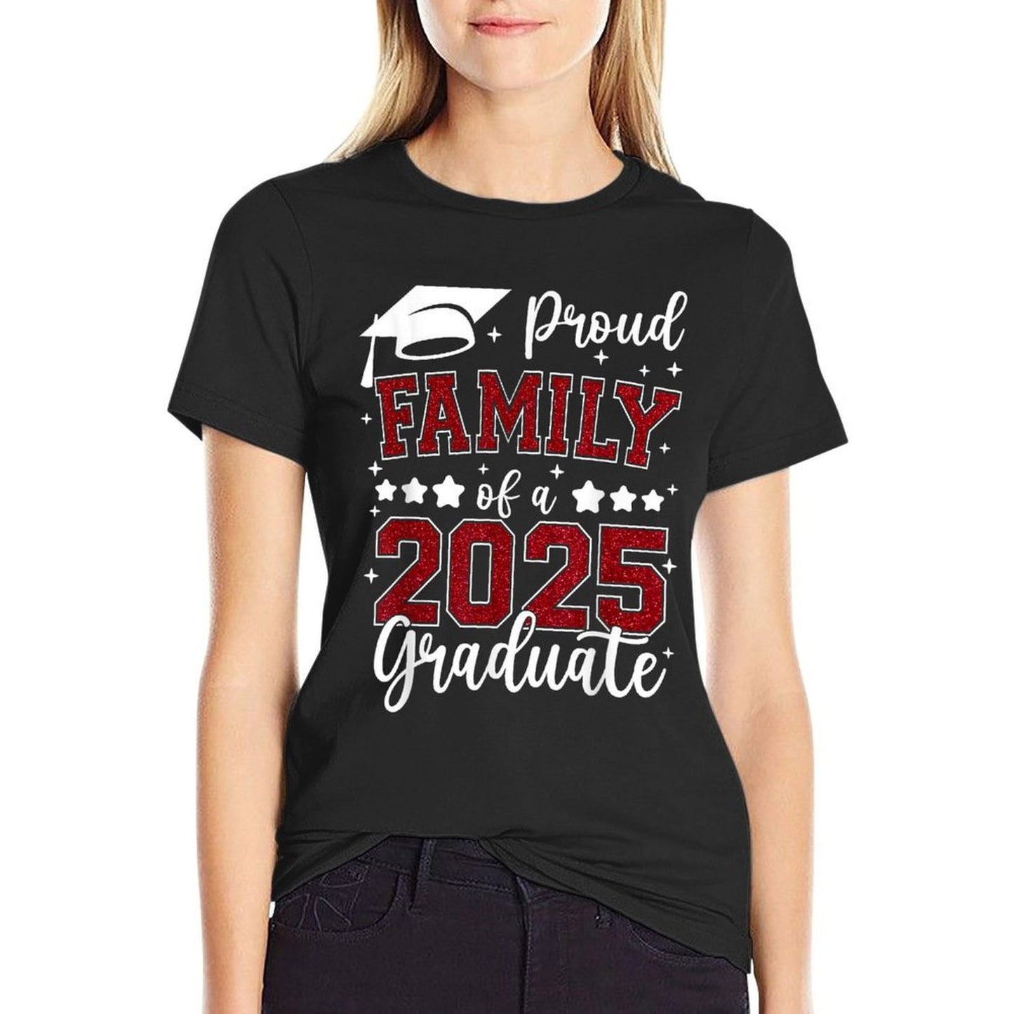 Proud Family Of 2025 Senior Graduate Graduation Family 2025  Durable T-Shirt