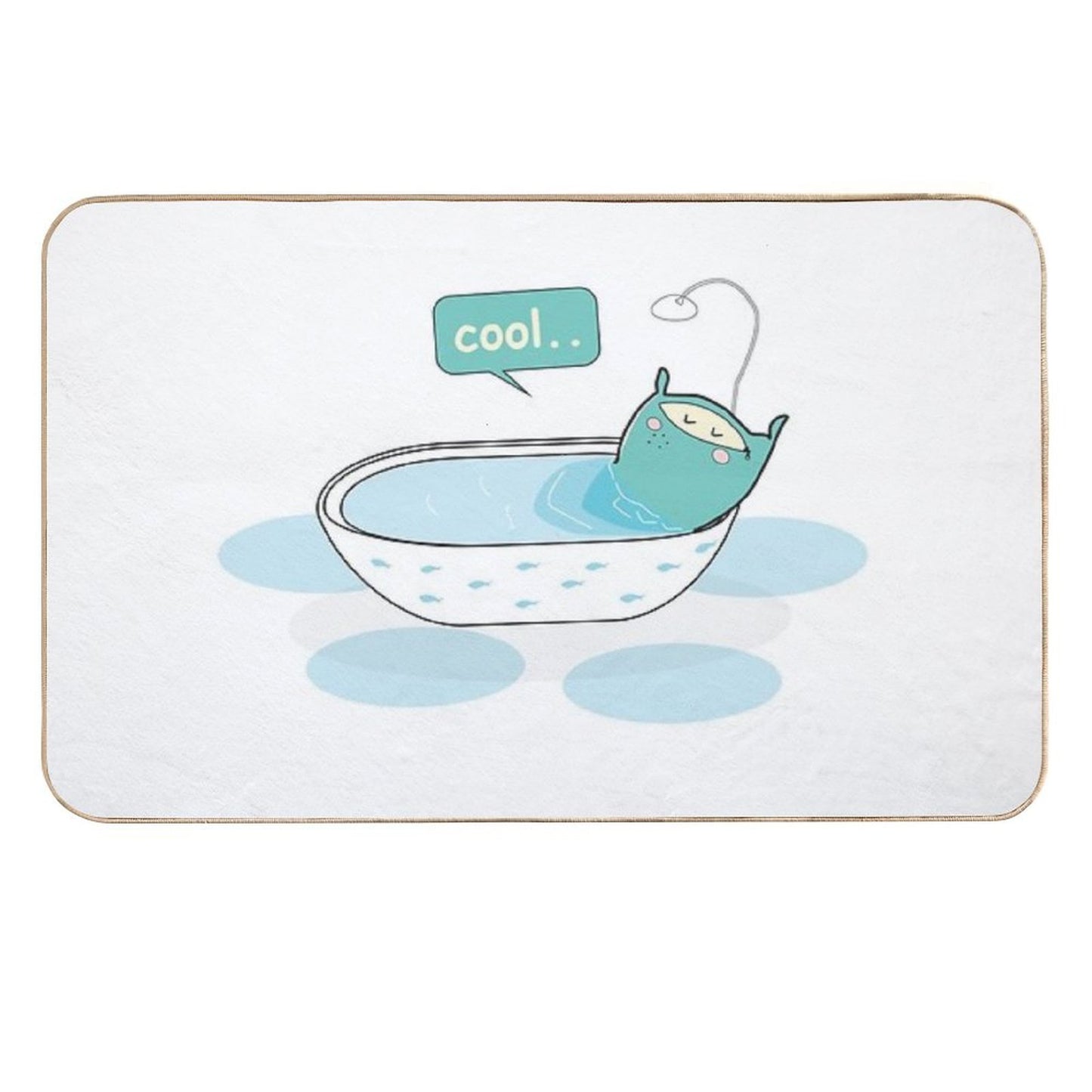 Pillow Summer Bathtub  Fade-Resistant Bath Mat