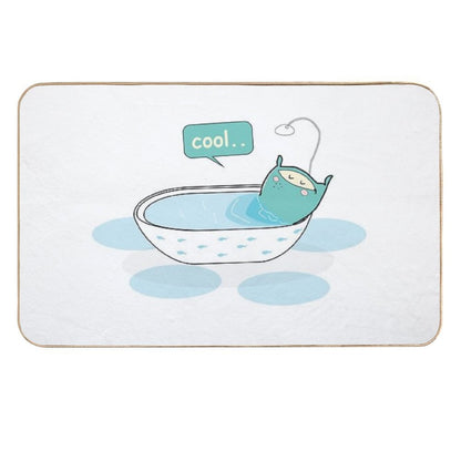 Pillow Summer Bathtub  Fade-Resistant Bath Mat