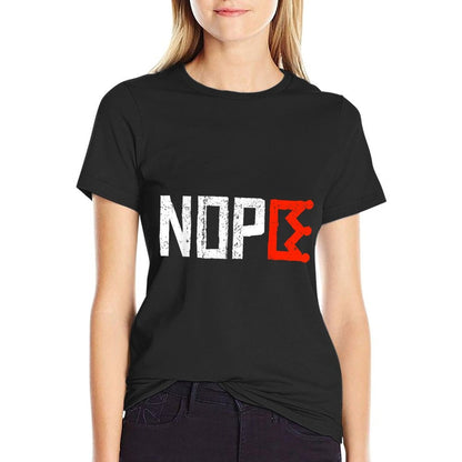 No Kings Nope Protest Sign Horizontal  Summer-ready Fabric T-Shirt