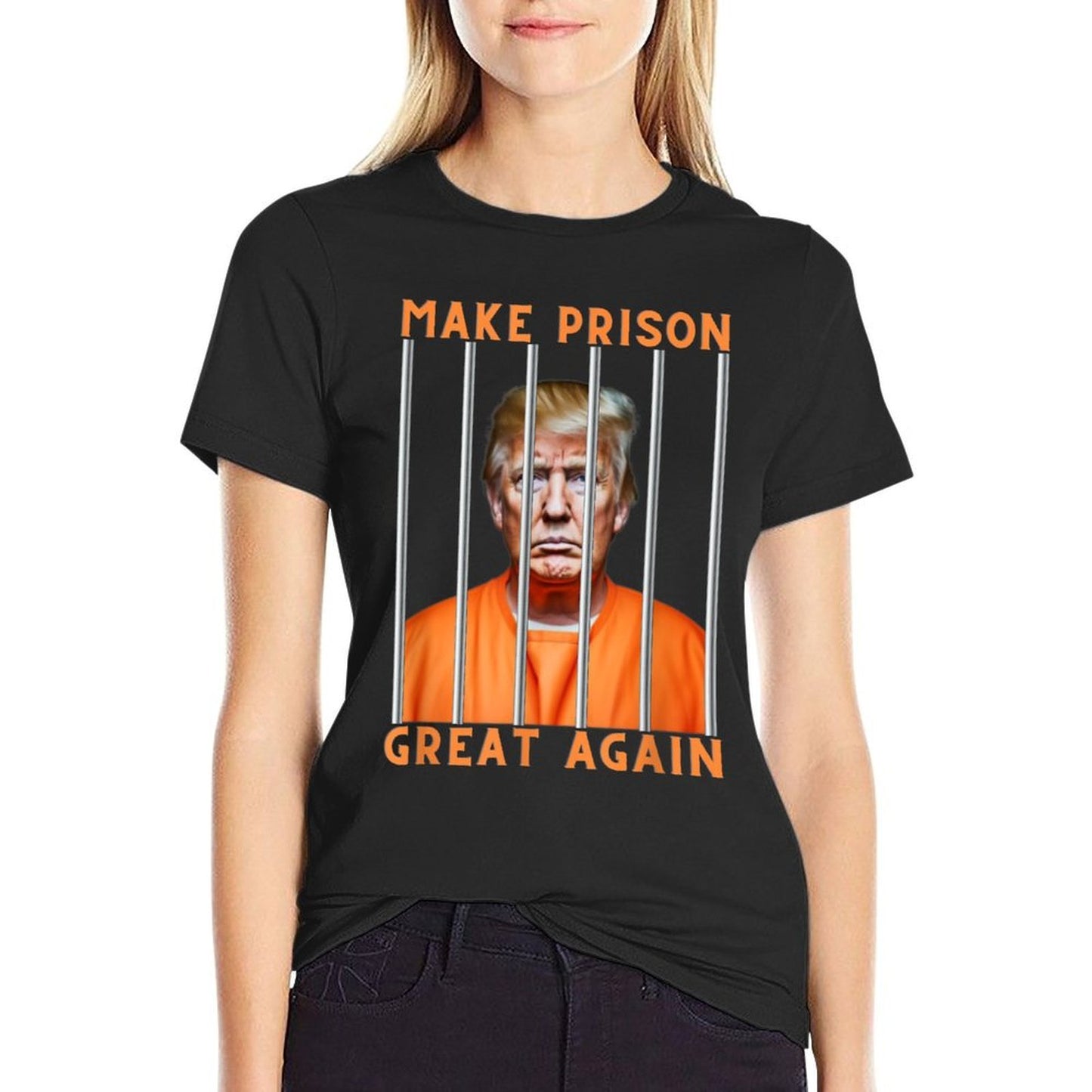Trump 2024 in Prison  Wrinkle-resistant T-Shirt