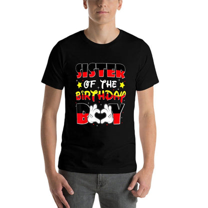 Sister Of The Birthday Boy Match Family Birthday Boy  Eco-friendly Material T-Shirt