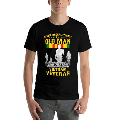 Never Underestimate An OLD MAN Vietnam Veteran - Gift  Breathable T-Shirt