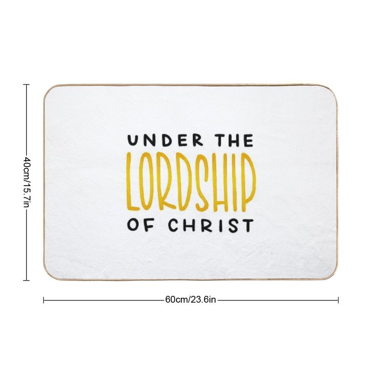 UNDER THE LORDSHIP OF CHRIST (BLACK)  Fade-Resistant Bath Mat