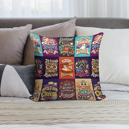 SC Collage Soft High-Density Material Throw Pillow