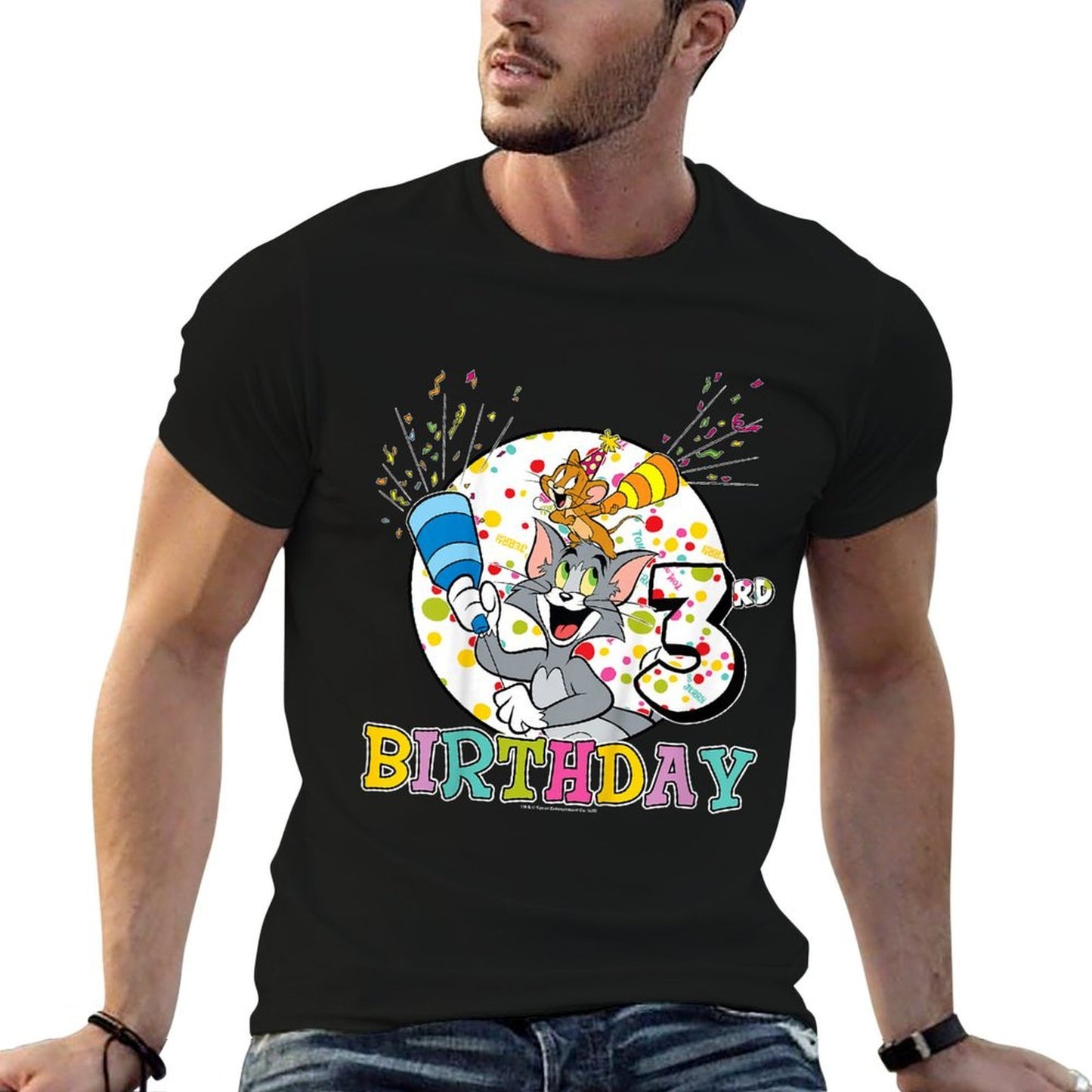 Tom And Jerry 3rd Birthday Portrait  Soft T-Shirt