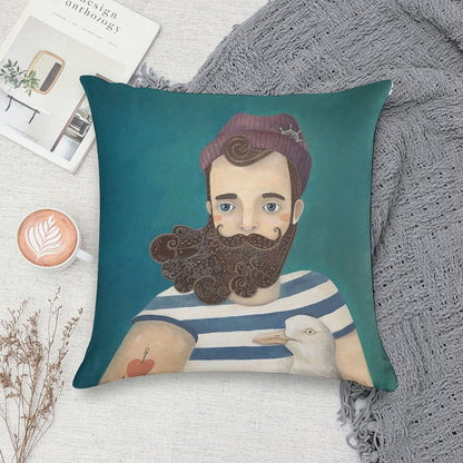 A Sailor Soft Washable Throw Pillow