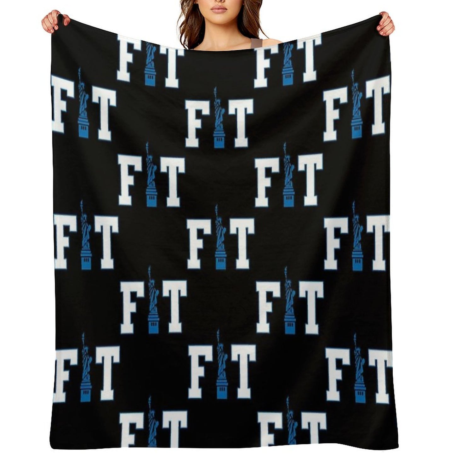 Fashion Institute of Technology New York City Skyline FIT NYC Travel-friendly Throw Blanket