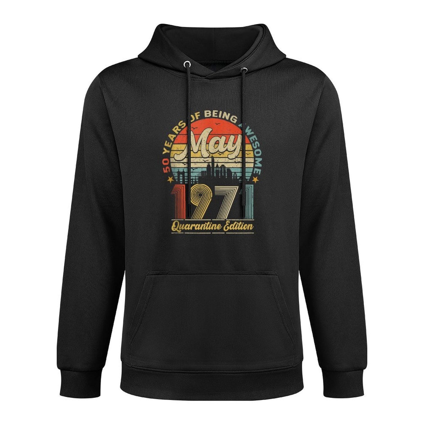 50th Birthday Decoration May 1971 Men Women 50 Years Old Versatile Streetwear Hoodie