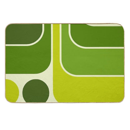 Retro Geometric Design 631  Anti-Trip Bath Mat