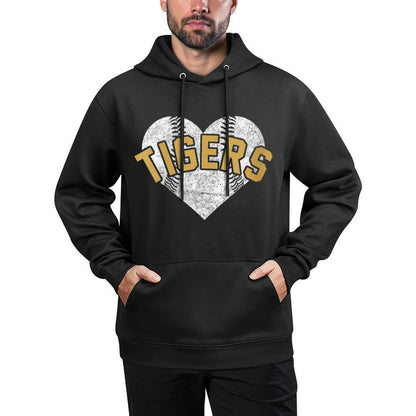 Womens Tigers Baseball Softball High School Team Mascot Mom Customizable Surface Hoodie