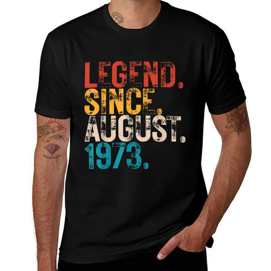Vintage 50 Years Old Legend Since August 1973 50th Birthday  Easy-care T-Shirt