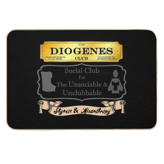 Mycroft Holmes - Diogenes Club - For The Unsociable & Unclubbable  Rapid-Drying Bath Mat