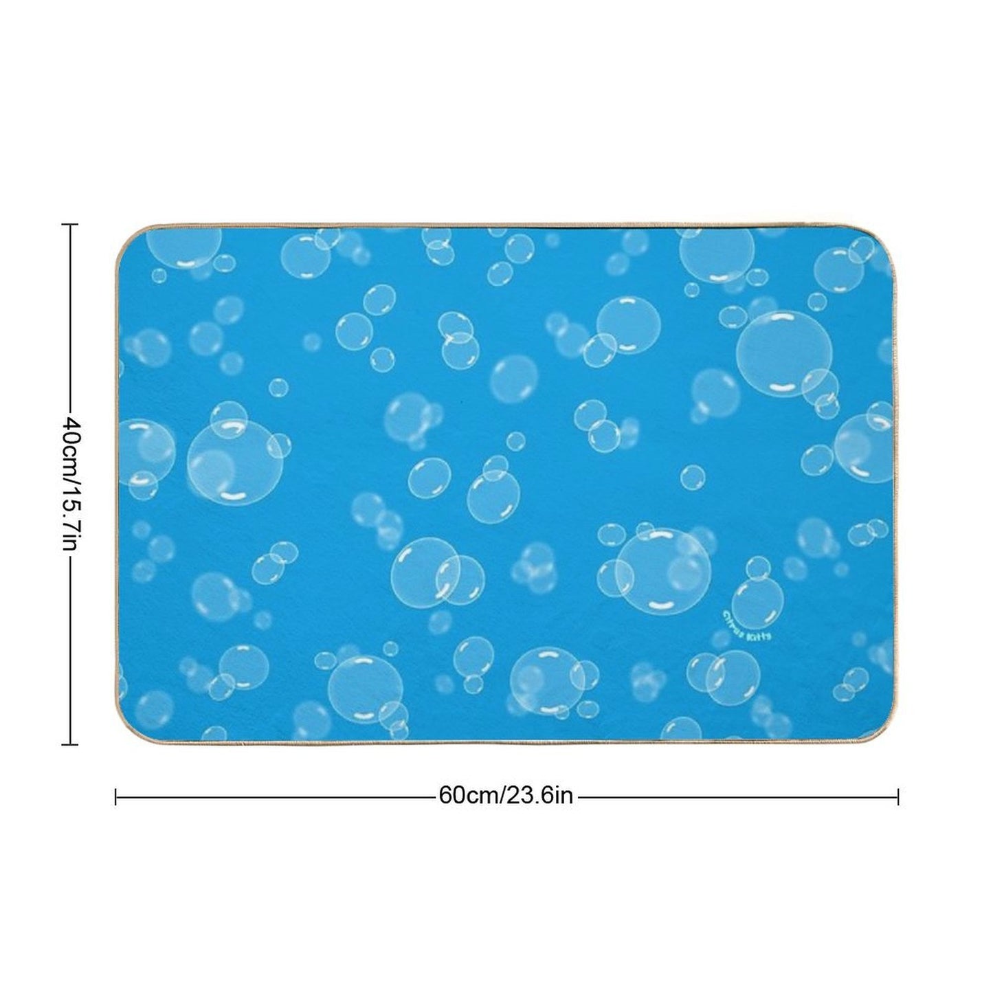 Underwater Bubbles  Anti-Trip Bath Mat