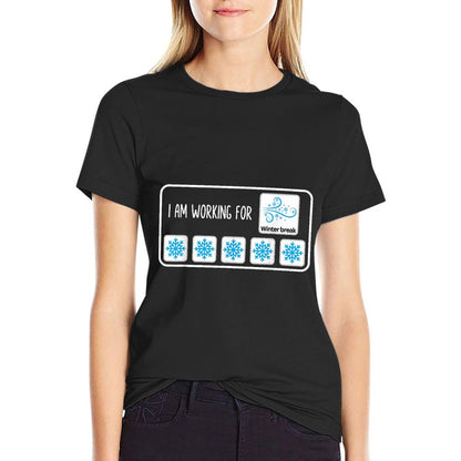 I Am Working for Winter Break Christmas SPED Teacher Xmas  Vintage-inspired T-Shirt