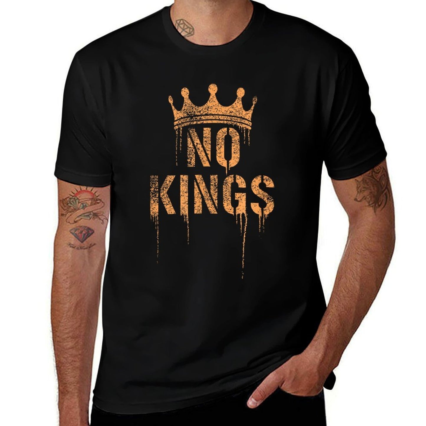 No Kings  Anti-Establishment, Grunge - Political  Tagless Design T-Shirt