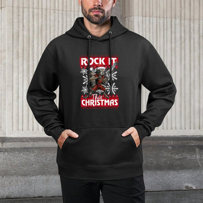 Marvel Guardians Of The Galaxy Rocket Rock It This Christmas Cotton-Polyester Blend Hoodie
