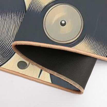 Vintage Music Retro Vibes  Easy Maintenance Bath Mat