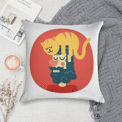 Cats Commands Soft Shrink-Resistant Throw Pillow