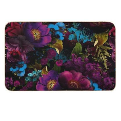 Mystical Night III Botanical Night Garden Nightgarden  Repositionable Bath Mat
