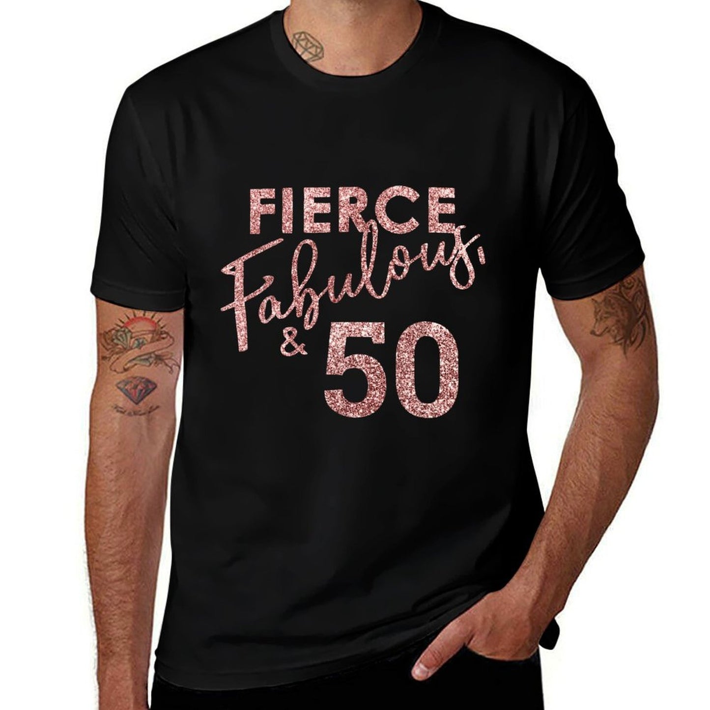 Fierce Fabulous And 50 Years Old 50th Birthday for Women  Versatile T-Shirt