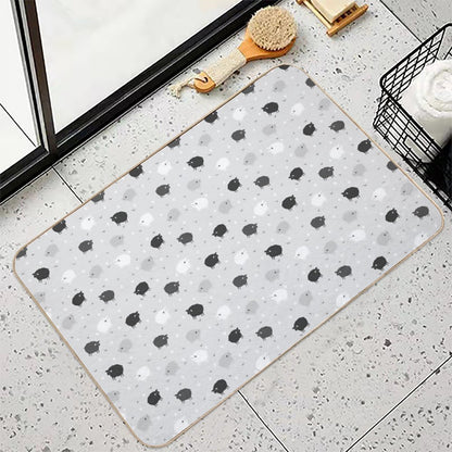 Сount Sheeps Away Pattern  Toxin-Free Bath Mat