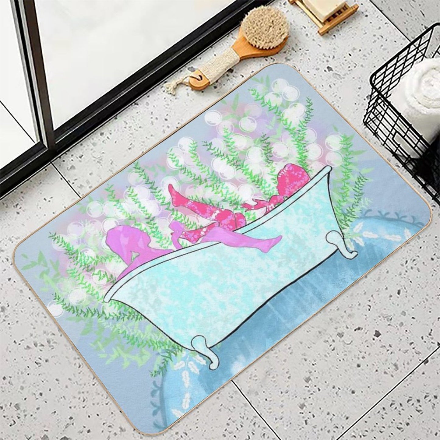 Bath Tub Vibes  Slip-Resistant Bath Mat