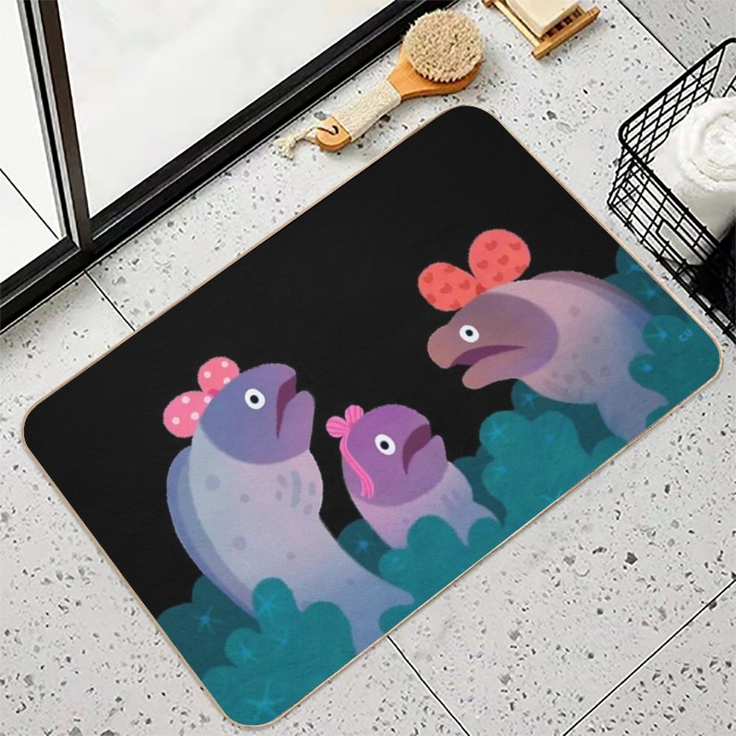 Ribbon Eels  Toxin-Free Bath Mat