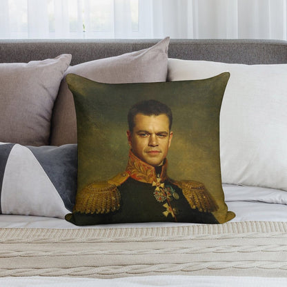 Matt Damon - Replaceface Soft Anti-Pilling Throw Pillow