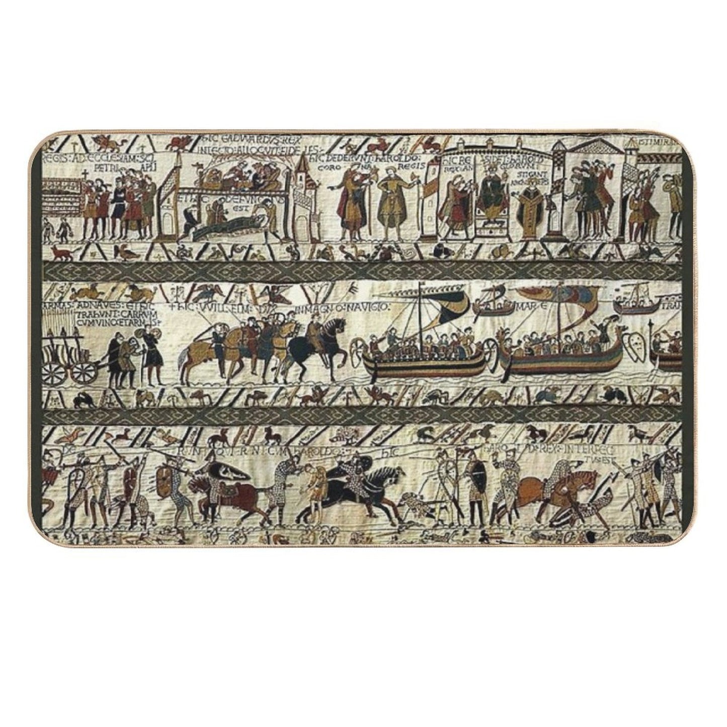 Bayeux Tapestry  Fade-Resistant Bath Mat