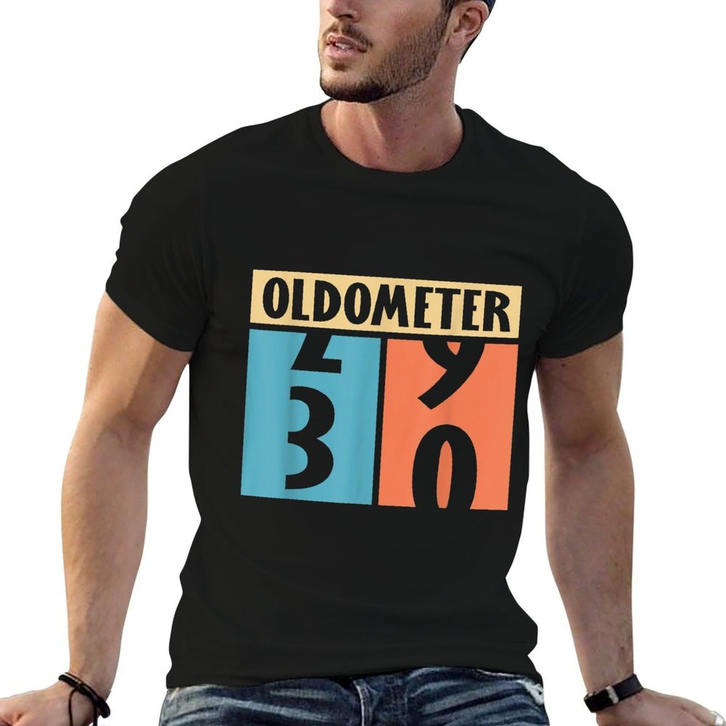 Oldometer 30 Years Old 30th Birthday  Trendy Pattern T-Shirt