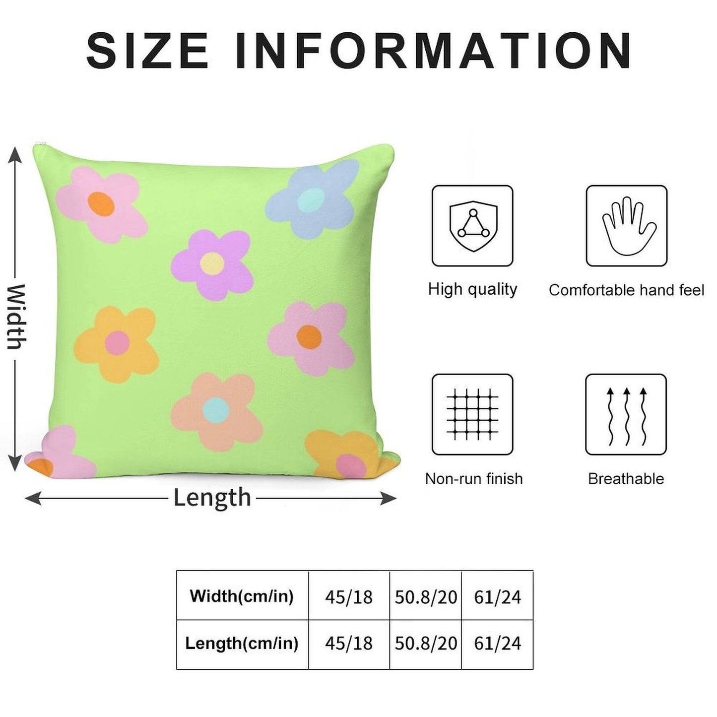 Pastel 5-petal Flowers Soft Anti-Pilling Throw Pillow