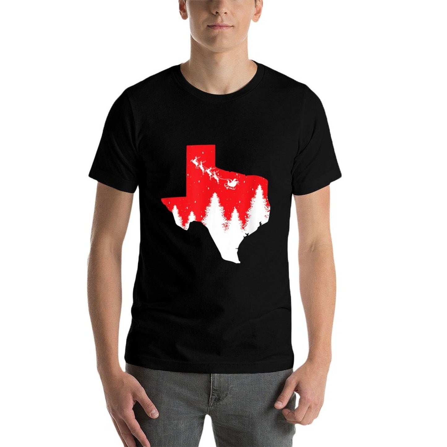 Texas Matching Family Christmass Pajamas Top  Slim-fit Cut T-Shirt