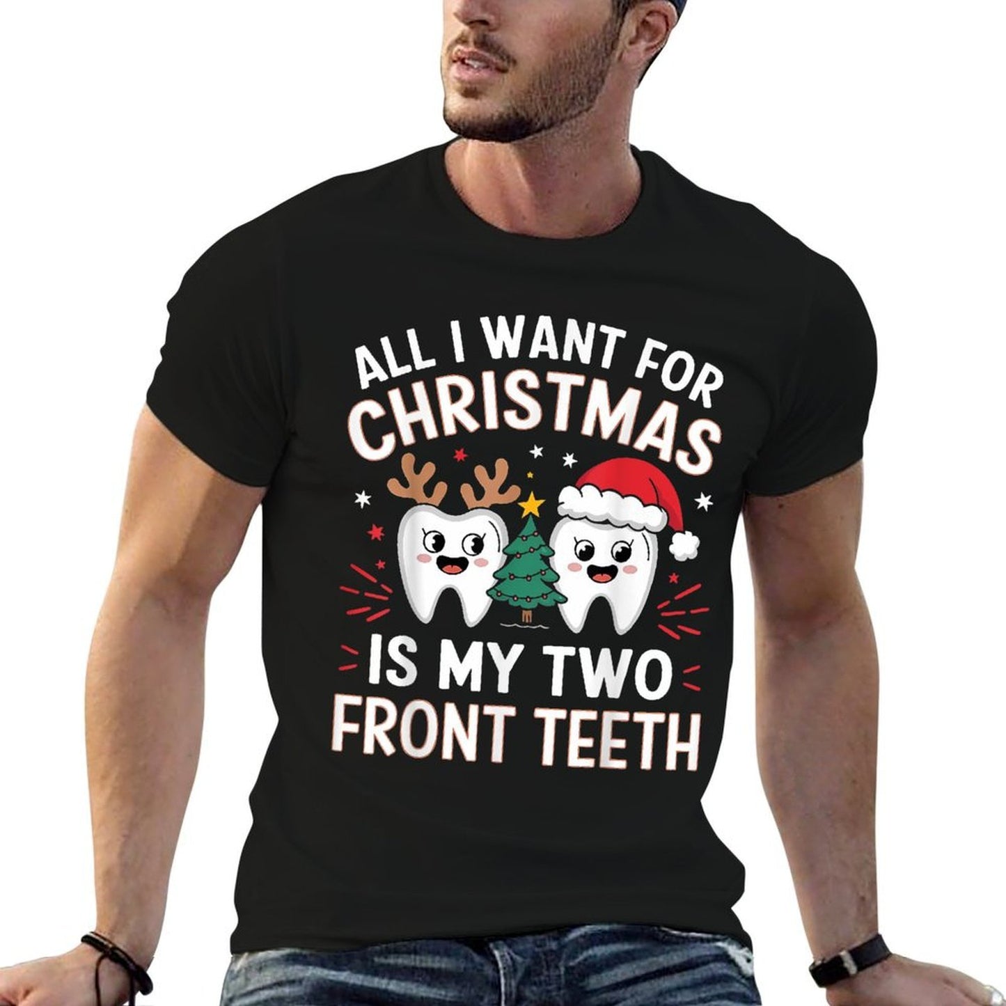 All I Want for Christmas Is My Two Frontth Funny Comfortable T-Shirt